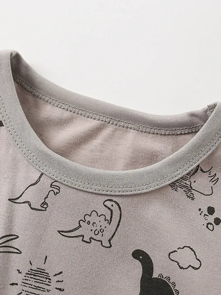 Children's Short Sleeve O-neck Clothing Sets Summer T Shirt + Shorts 2pcs Suits For Boys Animal  Kid's Casual Outfits H37-29